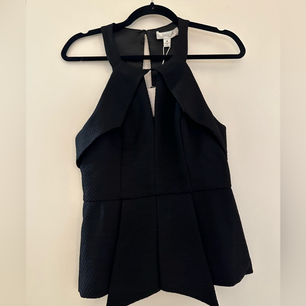 Shilla the label black peplum top